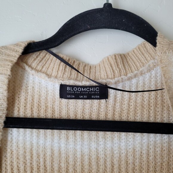 BloomChic Plus Size Crochet Knit Oversized Cardigan - Picture 3 of 7